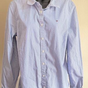 Tommy Hilfiger Navy Striped Classic Fit Shirt